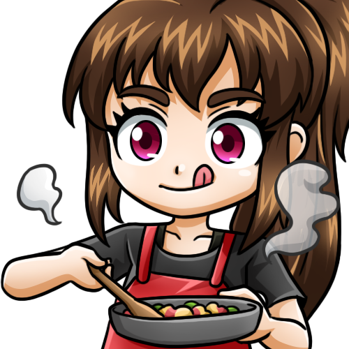 Mascot cooking something
